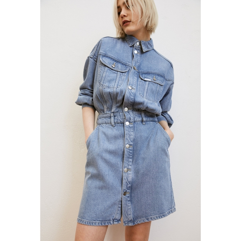 HM x Lee Denim Dress Sz S